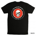 Women's T-shirt Drumskull Drums Logo Red Back