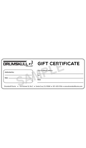 DRUMSKULL DRUMS GIFT CERTIFICATE