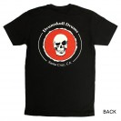 Men's T-shirt Drumskull Drums Logo Red Back