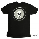 Women's T-shirt Drumskull Drums Logo Grey Back